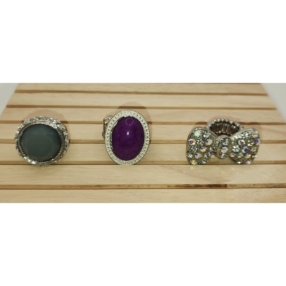 Various Rings Costume Jewelry, Statement Rings, Gold Tone Rings, Gemstone Rings